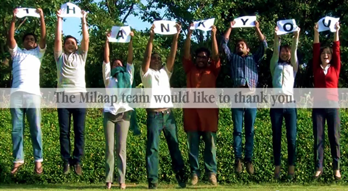 Thank you from Milaap Team